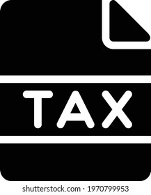 tax file vector glyph flat icon