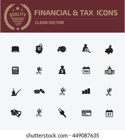 
Tax and finance icon set,vector