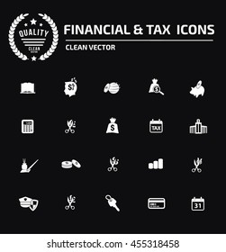 
Tax and finance icon set,vector