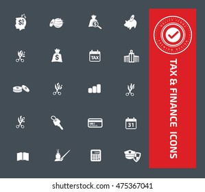 Tax and finance icon set,vector