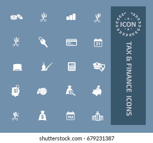 Tax and finance icon set,vector