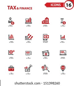 Tax and finance icons on white background,vector