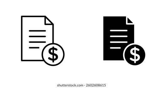 Tax flat Icons in line outline and flat solid style on white background