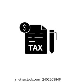 tax form concept line icon. Simple element illustration. tax form concept outline symbol design.