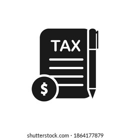 Tax form icon design isolated on white background. vector illustration