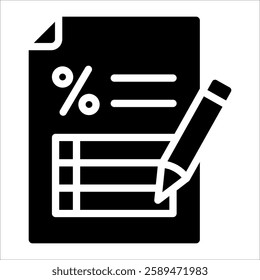 Tax Form Icon Element For Design