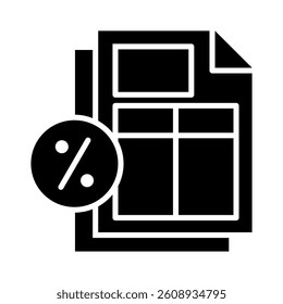 Tax Form Icon Element for Design