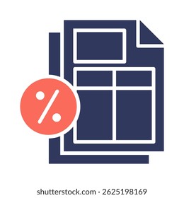 Tax Form Icon Element for Design
