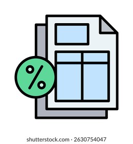 Tax Form Icon Element for Design