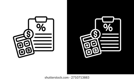 Tax Form With Icon Set Design