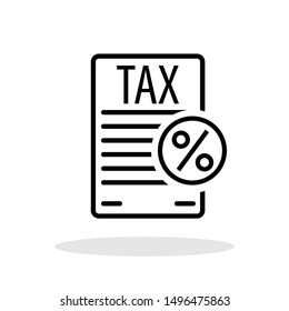 Tax form icon in trendy flat style. Taxes symbol for your web site design, logo, app, UI Vector EPS 10. 