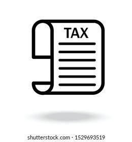 tax form icon vector. pay tax icon vector.