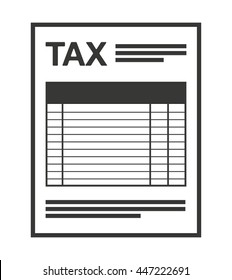 Tax Form Isolated Icon Design, Vector Illustration  Graphic 