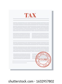Tax form on white background
