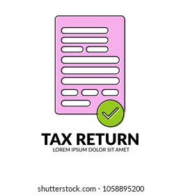 Tax formular icon. Vector illustration