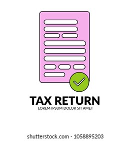 Tax formular icon. Vector illustration
