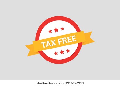 Tax free abstract concept vector illustration.