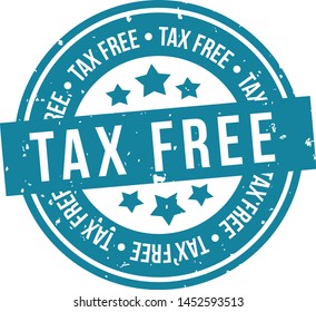 Tax Free Badge - Eps 10 Vector.