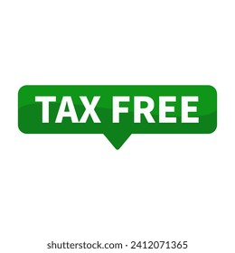 Tax Free Green Rectangle Shape For Information Announcement Sign Detail
