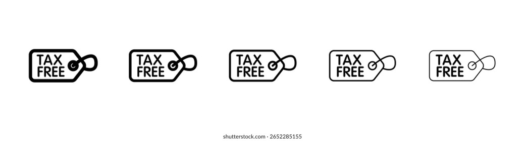 Icono libre de impuestos llenado concepto de signo plano para el Diseño web.