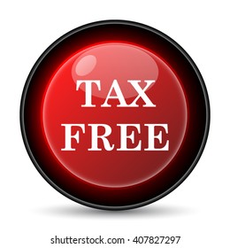 Tax free icon. Internet button on white background. EPS10 vector