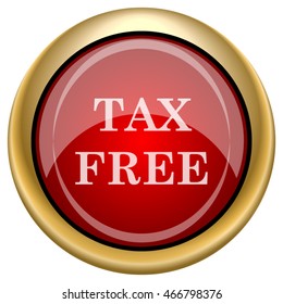 Tax free icon. Internet button on white background. EPS10 vector.
