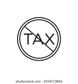 Tax free icon Isolated flat vector in outline