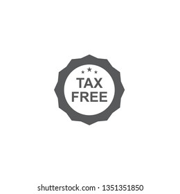 Tax Free  Icon Isolated On White Background