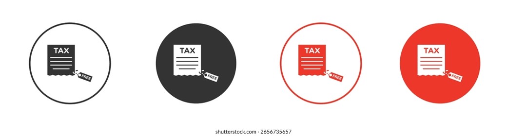 Icono libre de impuestos para el logotipo, símbolo de la muestra del Vector para el diseño