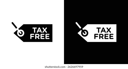 Tax free icon for logo web mobile app UI design.