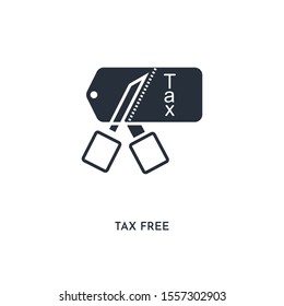 tax free icon. simple element illustration. isolated trendy filled tax free icon on white background. can be used for web, mobile, ui.