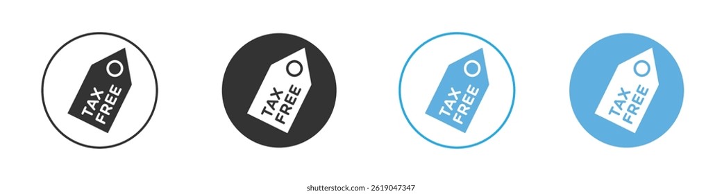 Tax free icon simple flat vector icon pack