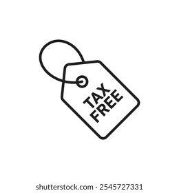 Tax free icon Simple thin outline