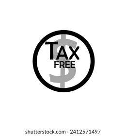 Tax free icon vector art.