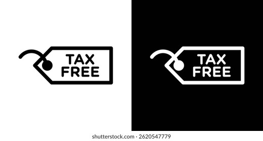 Tax free icon vector, illustration logo template in trendy style