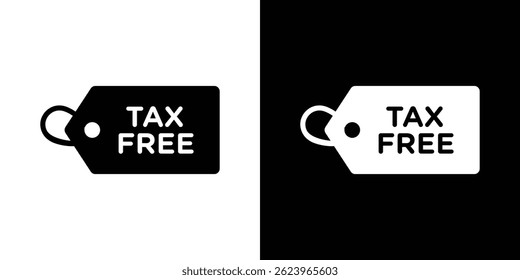 Tax free icon vector, solid logo illustration, pictogram