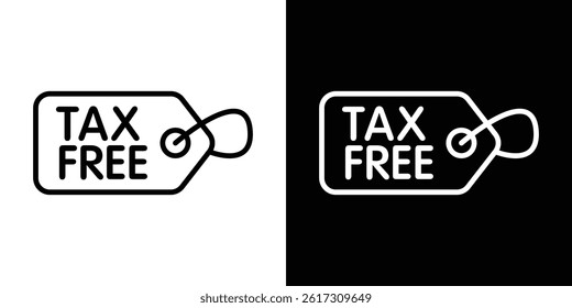 Tax free icon vector for web and mobile app. Symbol isolated.