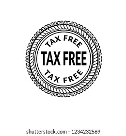 Tax Free Iconemblem Label Badgesticker Logo Stock Vector (Royalty Free ...