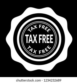 Tax free icon,emblem, label, badge,sticker, logo. Designed for your web site design, logo, app, UI