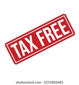 Tax free Rubber stamp design Vector