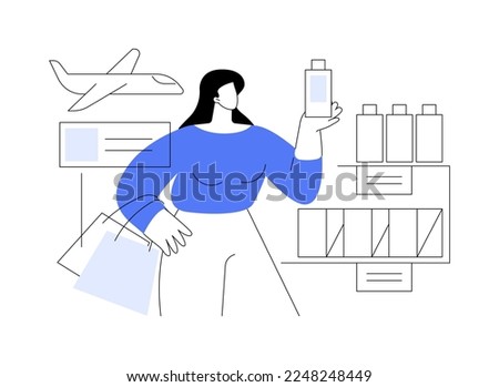 Tax free service abstract concept vector illustration. VAT free trading, refunding VAT services, duty free zone, airport shopping, buying goods abroad, tax refund program abstract metaphor.