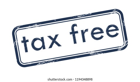 Tax free square grungy stamp Vector illustration