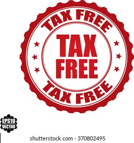 Tax free stamp.Vector.