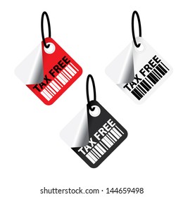 TAX free stickers collection - Vector illustration - EPS10