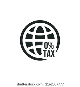 Tax free trade icon isolated on white background
