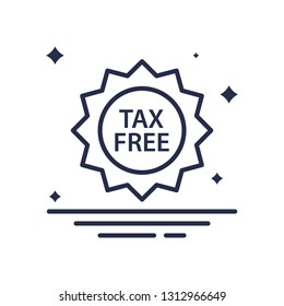 Tax Free Vector Icon