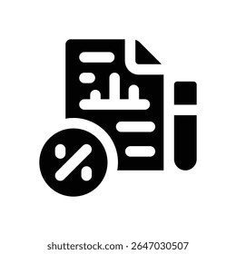 tax glyph icon. Strong and solid vector icon for websites, mobile interfaces, presentations, and visual branding. High quality and easy to edit.