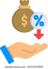 Tax Haven Icon Flat Vector Illustration