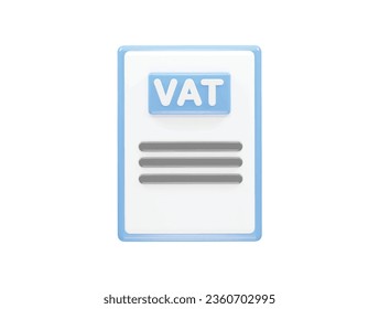 Tax icon 3d render element transparent