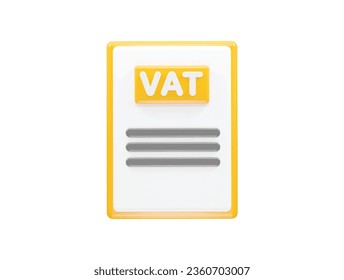 Tax icon 3d render element transparent